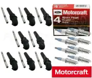 IGNITION COIL BOOTS & MOTORCRAFT SUPPRESSOR SPARK PLUG FOR FORD F-150 4.6L V8 (for: Ford)