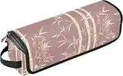 FRODOTGV Rose Gold Trees Hot Hair Tools Travel Bag with Heat Resistant Mat Portable Hair Styling Tool Organizer for Straigheners, Curling Iron, Hair Dryer Hair Accessories Organizer, Rose Gold Trees