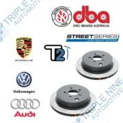 2x DBA DBA2245S REAR ROTOR T2 STREET SLOT FOR AUDI Q7 4.2 FSI QUATTRO 4L 08~15 (for: Porsche)