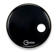 Aquarian - RSM18BK - 18" Regulator Off-Set Hole Bass Drum Gloss Black
