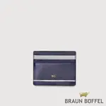 【BRAUN BUFFEL 德國小金牛】台灣總代理 維克多-D 6卡卡夾-午夜藍/BF512-151-MNB