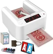 Automatic Poker Card Dealer Machine, 360° Rotating Card Dealer Machine with 5 Accessories, Universal Automatic Card Dealer, Touch Sensitive Pause, for UNO, Texas Hold'em, Home Card Games