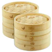 2PK 20cm 2 Tier Asian Bamboo Dumpling/Dim Sum/Food/Meat Steamer Davis & Waddell