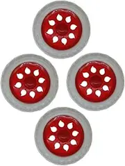 FUNOMOCYA 4pcs Universal Wheels Troley Cart Wheel Drive Wheelchair Replacement Parts Trolley Wheels Go Cart Furniture Dolly Heavy Duty Wheelchair Accessory Tire Plastic Elder Luggage Cart