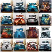 GODZILLA vs KONG 3D Duvet Cover Pillowcase Doona Bedding Set Single Double Queen