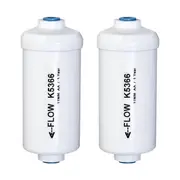 2 Pcs Replacement Fluoride Water Filter K5366 Compatible with Water Filtering System Purification E White
