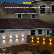 ☆SUPER BRIGHT SOLAR POWERED DOOR FENCE WALL LIGHTS LED GARDEN OUTDOOR LAMP W4O3