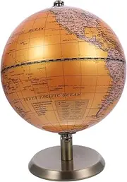HEALSOPTHY World Globe Decorative Rotating Tellurian Ornament for Classroom Home Compact Design Stable Base for Educational Demonstrations and Desk Earth Globe