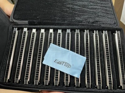 EASTTOP tremolo Harmonica 12 Sets 24hole tremolo harmonica Mouth Organ Harmonica