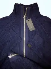 Rag & Bone Premium Dexter Soft Wool Full Zip Cardigan Sweater Size Medium $525