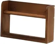 FytStycale Wooden Floating Nursery Bookshelf Display Rack Sturdy Lightweight Wall Mounted Shelf Books Stand for Bedroom Drawing Room, Brown 25x12x20cm
