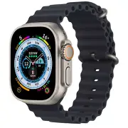 Apple Watch Ultra 49mm Grey Titanium Case with Midnight Ocean Band