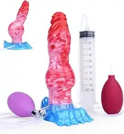 8.27inch Inflatable Dildo and Squirting Dildo,Inflatable Butt Plug Anal Sex Toys,Monster Dildo with Suction Cup, Realistic Silicone Ejaculating Dildo Anal Trainer Gay Sex Toy Men Women Couples