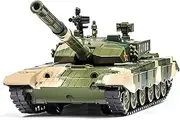 Die-cast 1:32 ZTZ-99 Alloy Diecast Model Tanks Sound Light Pull Back Rubber Track High Simulation Military Vehicles Collection Miniature Vehicle
