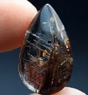 11.5Ct Natural Silver Mesh Rutile Penetrate Mica Crystal Quartz Pendant Polished