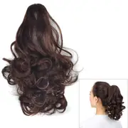 Curly Clip-on Horsetail Wig - Pear Blossom Roll