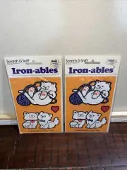 vintage 80s scratch & sniff Iron-ables 1983 Mark 1 - Cats Lot- 2 packages