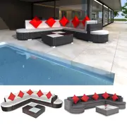 Garden Lounge Set with Cushions Modular Sofa Patio 8 Piece Poly Rattan vidaXL