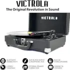 Victrola Journey+ Bluetooth Suitcase Record Player VSC-400SB-BLK-SDF w/Stand