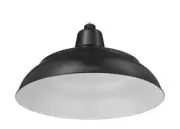 Millennium Lighting RWHS17-SB 1 Light 17"W Outdoor Warehouse Shade,Satin Black
