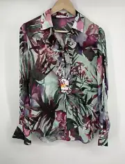 NEW Robert Graham Women's Chrissy Print Long Sleeve Blouse Size Small