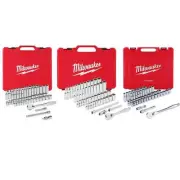 1/4 and 3/8 and 1/2 in. Drive SAE/Metric Ratchet and Socket Mechanics Tool Set