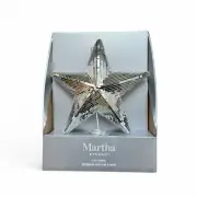 Mirrored Star Christmas Tree Topper Silver Reflective Holiday Martha Stewart