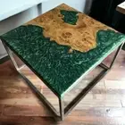 Green Solid Resin Coffee Table Top, Living Room Patio Center Furniture 20"x20"