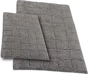 Castle Hill CH-BR-20X30&24X40-SUMT-2PCS-STO 2-Piece Bath Rug Sets, 20 by 30-Inch/24 by 40-Inch, Stone