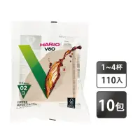 在飛比找momo購物網優惠-【HARIO】V60 無漂白02濾紙 1-4杯／110入x1