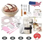 Complete Sourdough Starter Kit - 18 Piece Set with Jar, Basket & Baking Tools