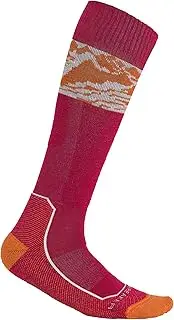 [Icebreaker] Ski+ Light Wool Socks for Women, Knee High, Over The Calf - Comfy, Breathable High Socks for Women with Seamless Toe, Cushioned Instep