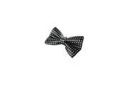 Boys Black With White Small Polka Dots Patterned Bow Tie