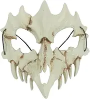 YUNNUO Cosplay Mask,Halloween Mask,Half Face Mask,Animal Skull Mask,Tiger Mask,Wolf Mask (Dragon Mask)