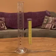 (2) Plastic Clear Cylinder Beakers 250:2ml & 100ml Science Measuring Test Tubes