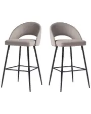 Walker Edison O Upholstered Bar Stool