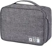 Electronic Accessories USB Travel Case Storage Charger Cable Organizer Bag Pouch Grey