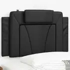 Comfortable Black Faux Leather Headboard Cushion 90cm Soft Support for Bedroom