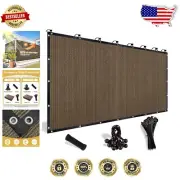 Durable 12' X 16' Pergola Shade Cover with Grommets - Mocha Sun Screen Solution