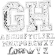 Veemoon 56Pcs Alphabet Iron Sew Letter Patches Set for DIY Fashion Durable Embroidered Patches for Clothing Hats Jeans and Accessories Creative Expression with Full Coverage