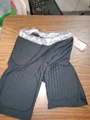 New McDavid Hex Black Thudd Padded Compression Shorts, SZ Adult Small, Football