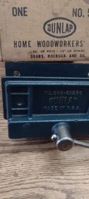 NOS W/BOX DUNLAP 506-5187 WOODWORKING UNDER MOUNT BENCH VISE