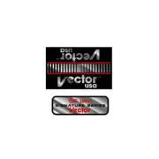 Vector - Black on chrome Bob Haro bar decals - old school bmx