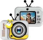 720P Cute Cartoon Camera Digital Camera 20MP ren Camera Selfie Camera for Boys and Girls 4X Digital 2.0-inch Screen Dual Lenses Birthday Festival Great White Q2
