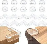 Generic 20 Pack Baby Proofing Clear Furniture Table Corner Protectors, Baby Safety Covers, Transparent, Round & T-Shaped, PVC, Baby Proofing Furniture
