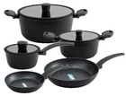 8pc Marble Stone Non-Stick Cookware Set, Frypan, Saucepan, Casserole, Ceramic