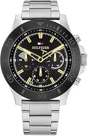 [Tommy Hilfiger] Bryan Stainless Steel Black Dial Men's Watch
