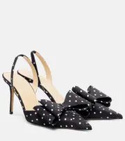 [Mach & Mach] Mach & Mach Le Cadeau 85 polka-dot satin pumps AU 7 black