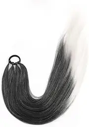 Health Ponytail Extensions Synthetic Boxing Braids Wrap Around Chignon Tail With Rubber Band Hair Ring Personal Care(Mix1bgrey)