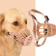 Adjustable Pet Dog Mask Mouth Muzzle Anti Barking Bite Stop Chewing Plastic AU